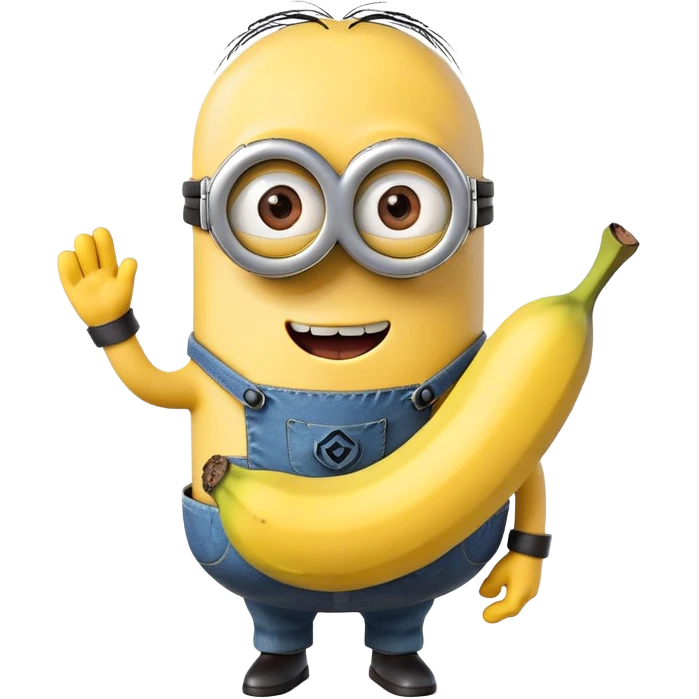 minion with banana emoji