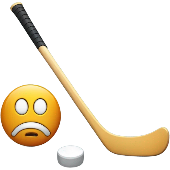 hockey stick and puck emoji