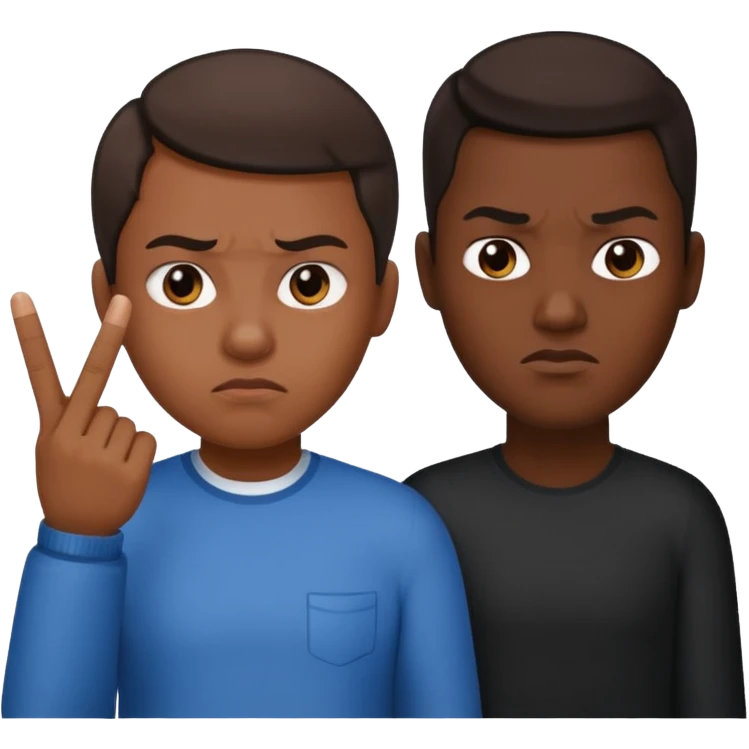 Fusión de los siguientes emojis 🖕🏽😒🖕🏼 emoji