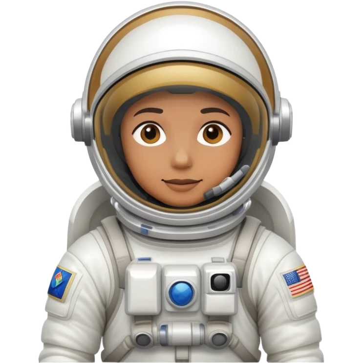 astronaut in white spacesuit spacewalking over a field emoji