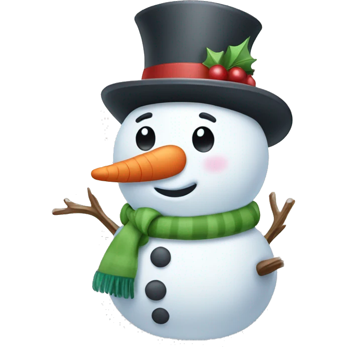 Cute snowman emoji