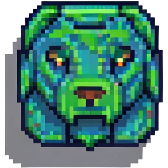 Minecraft logo inspired icon, blocky pixel art style emoji
