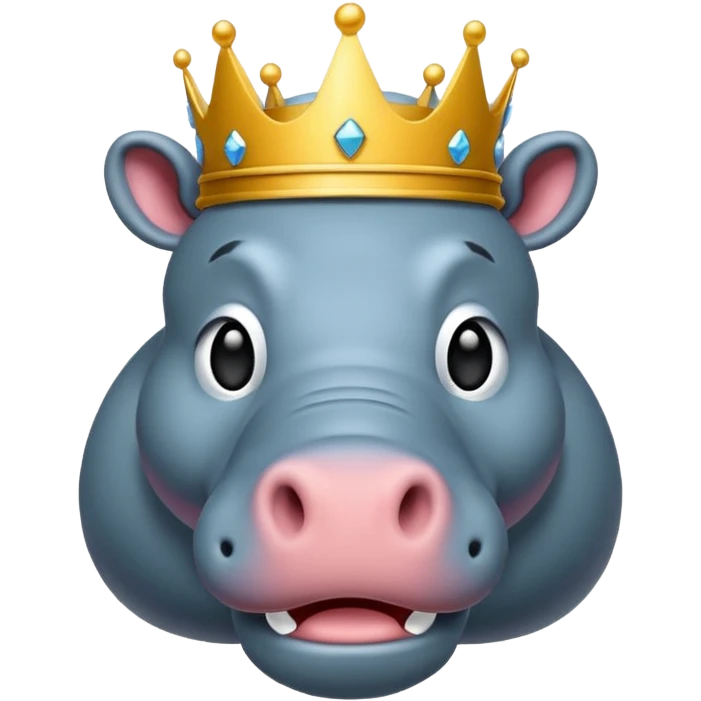 king hippopatamus emoji