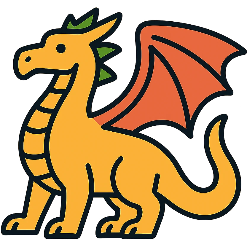 A majestic dragon with spread wings emoji
