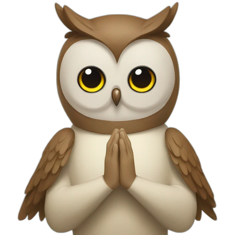 owl praying emoji