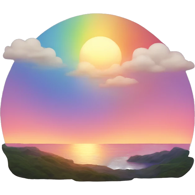 rainbow sunset emoji