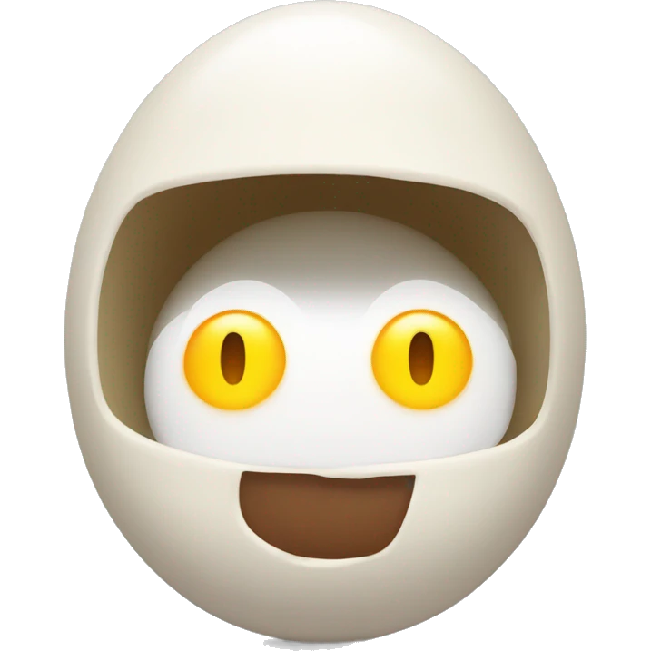 Boiled egg in a car emoji