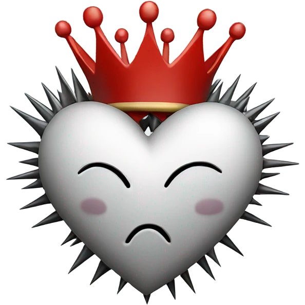 a broken heart with a crown of spikes emoji