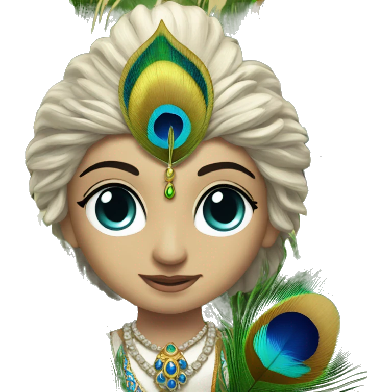 Peacock feather Krishna emoji