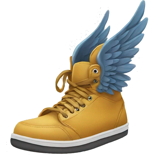 winged shoe emoji