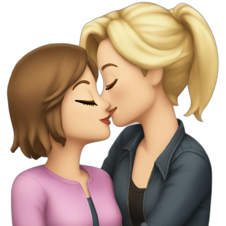 Lana Lang kissing Chloe Sullivan emoji