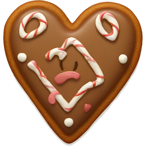 gingerbread heart  emoji