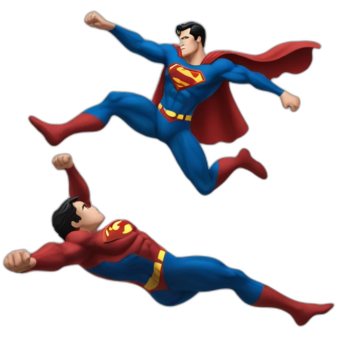 superman kicking person emoji