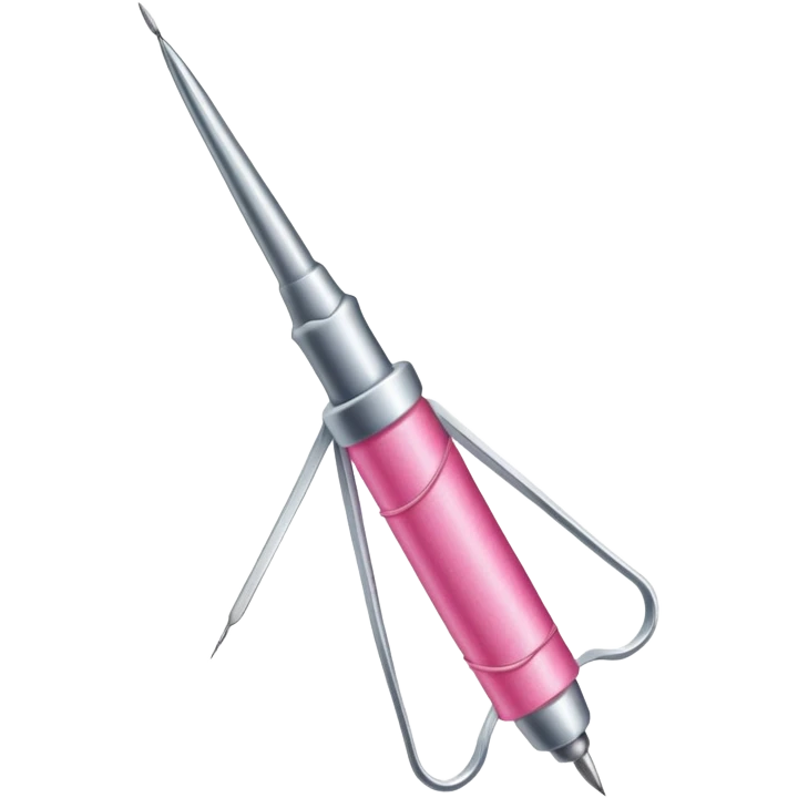 sewing needle with pink thread emoji