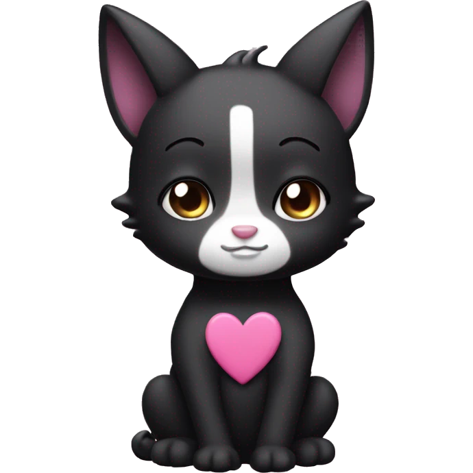 create kuromi with heart eyes emoji