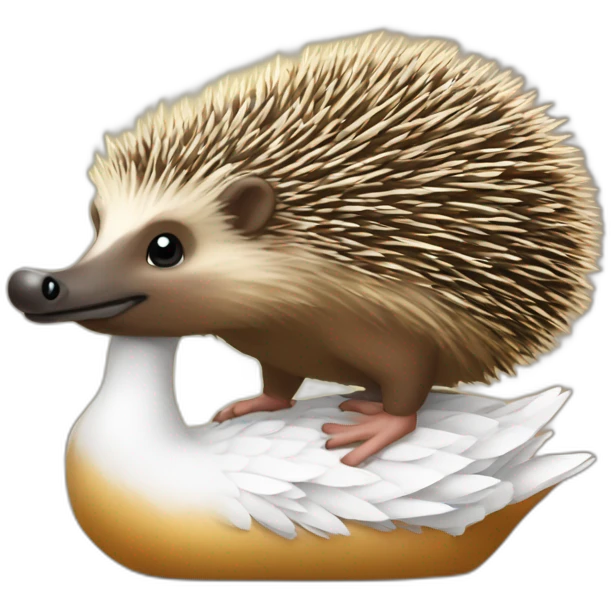 hedhehog on a goose emoji