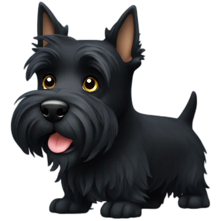 Black Scottish Terrier emoji