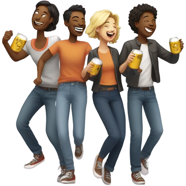 Drunk friends emoji
