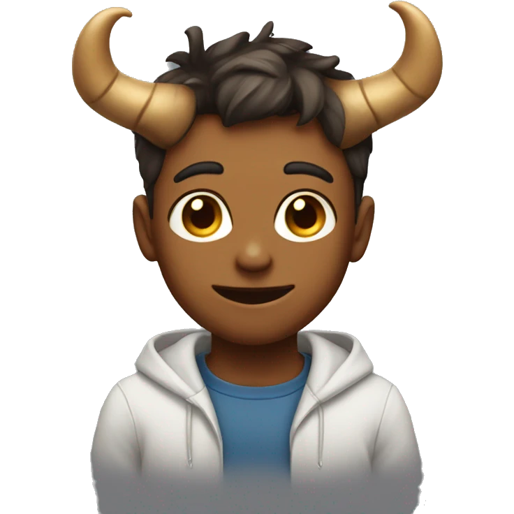 cute boy with horns emoji