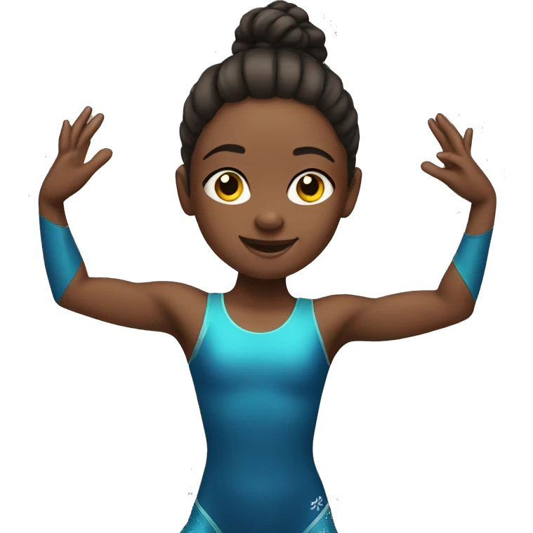 Girl doing gymnastics emoji