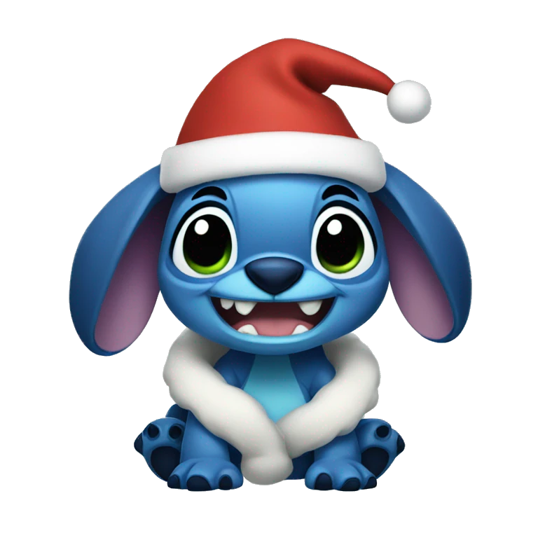 Stitch at Xmas emoji