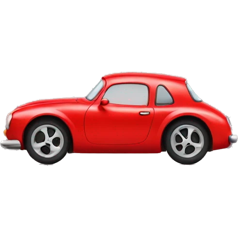 Cute red car front emoji
