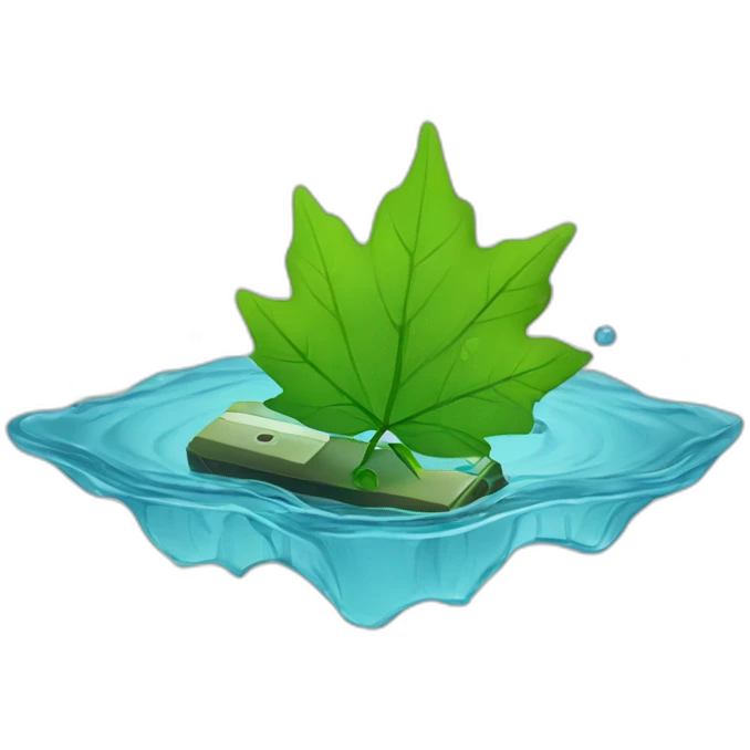small-leaf-floating-on-water-block-and-security-ptz-camera-behind emoji