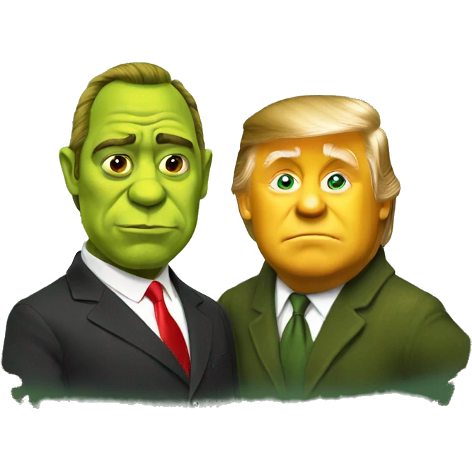 Trump with shrek emoji