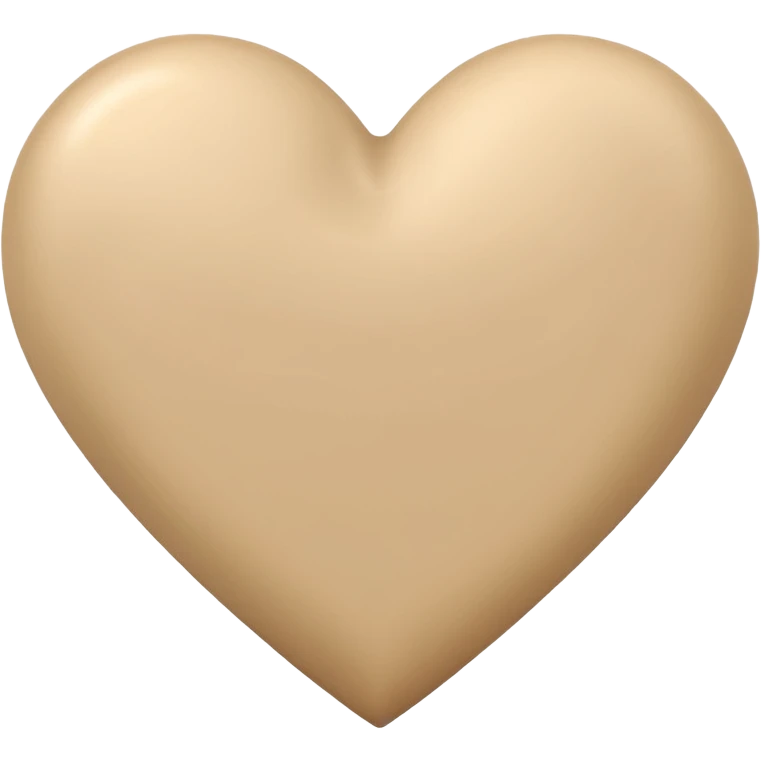Beige colour heart emoji