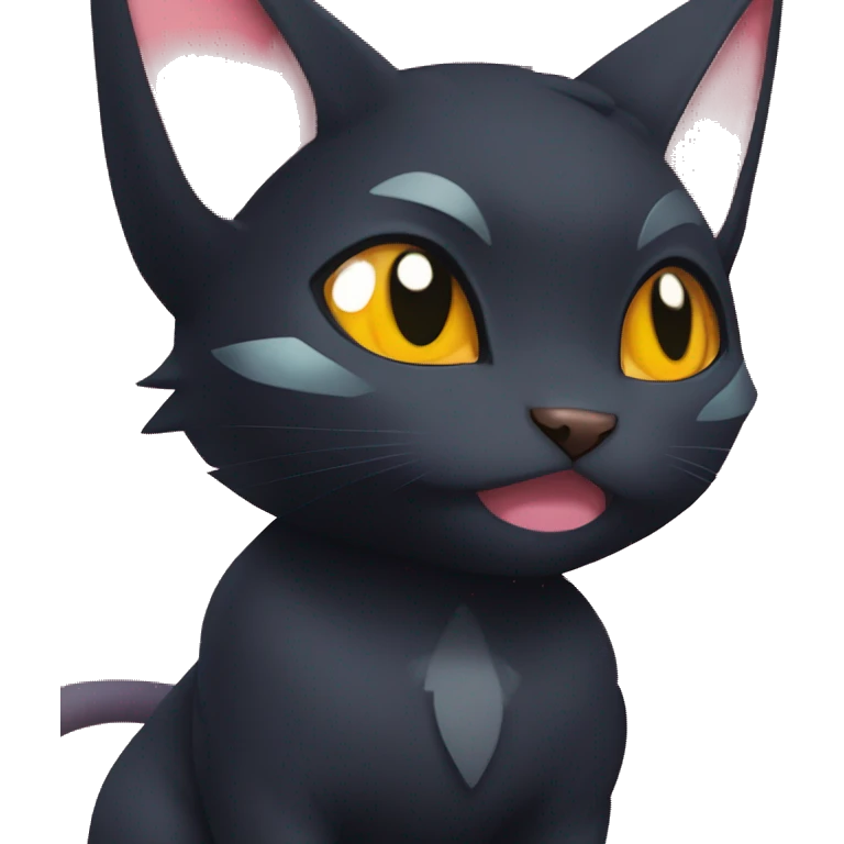 Cool Cute Edgy Black Dark Chibi Cat-Noibat-Noivern-Litten-Pokémon-Fakémon-hybrid emoji
