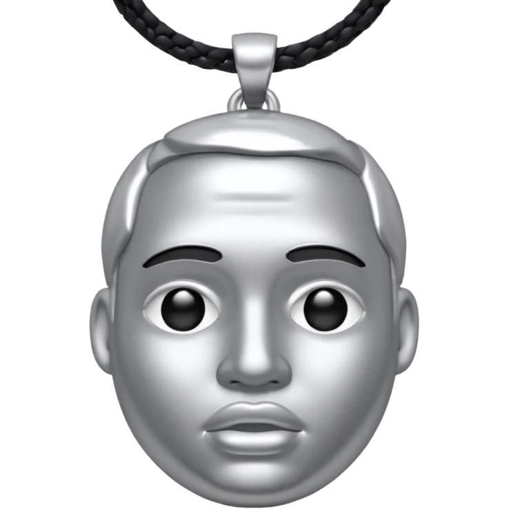 silver rapper necklace emoji