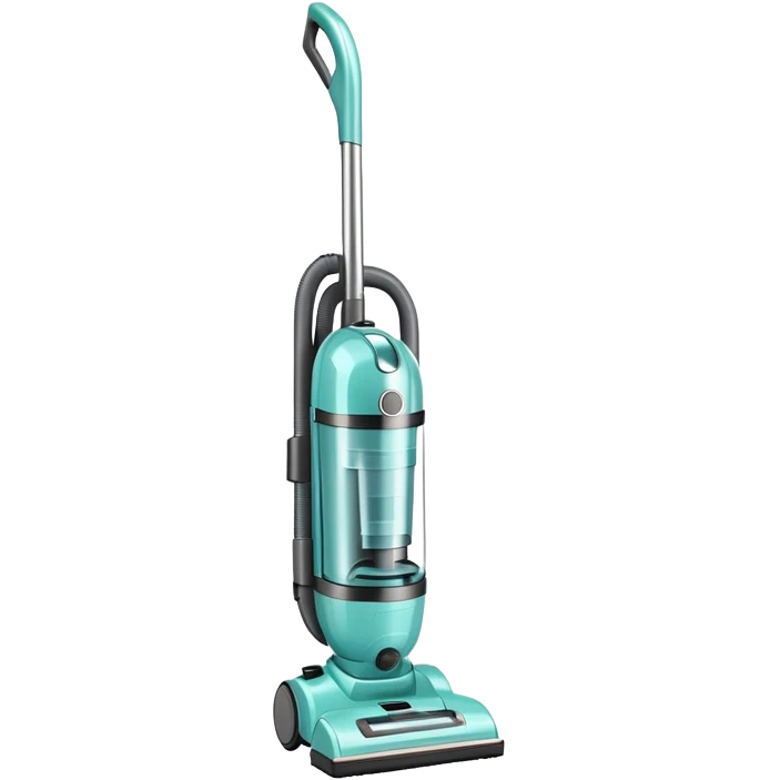 Light Teal upright vacuum cleaner  emoji