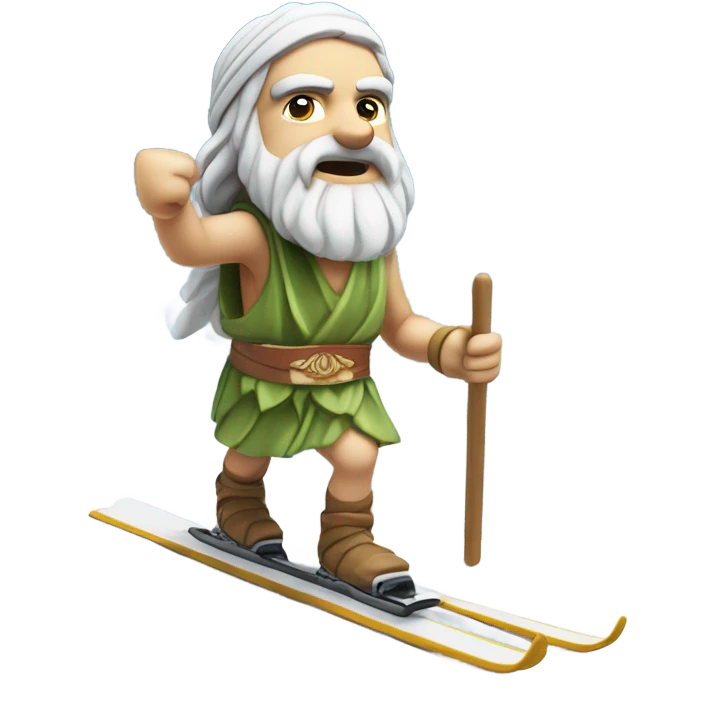 socrates on mountain skis emoji