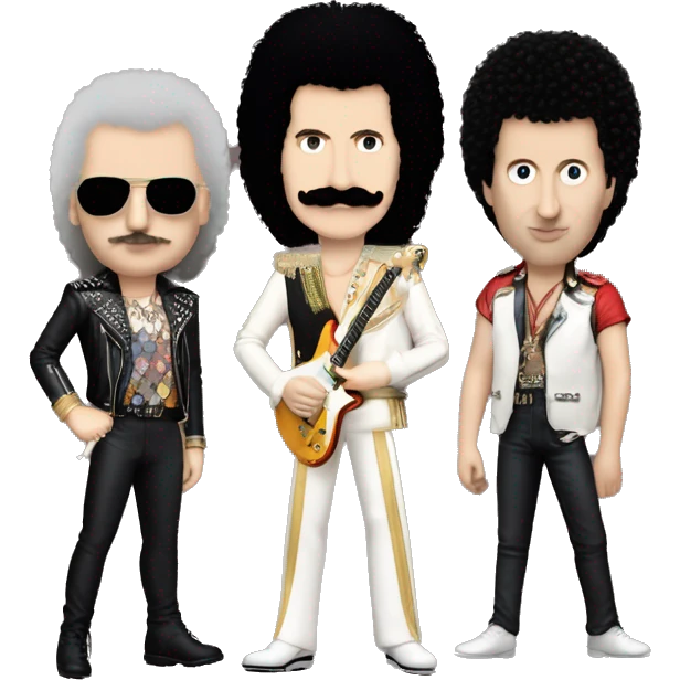 Freddie mercury, Brian may, Roger Taylor and John y John Deacon emoji