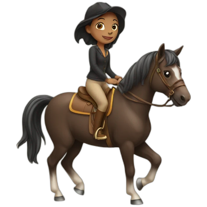 Girl riding a horse emoji
