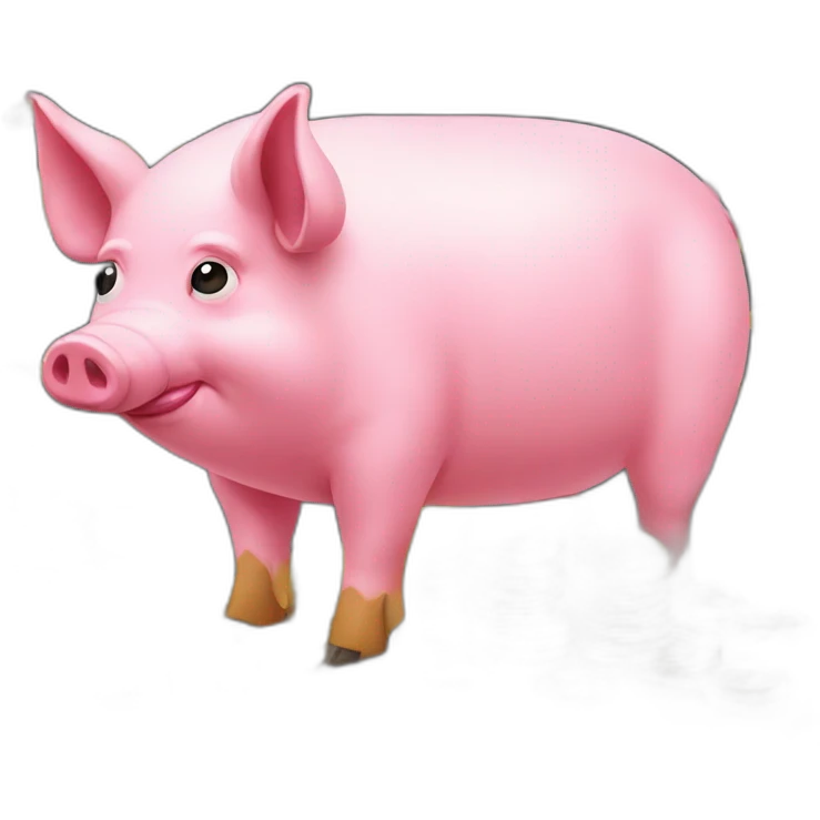 Pink pig bitcoin emoji