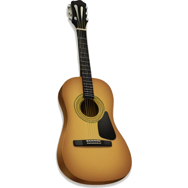 Drawing with the guitar emoji