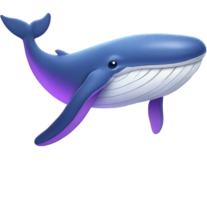 Blue whale purple, open mouth emoji