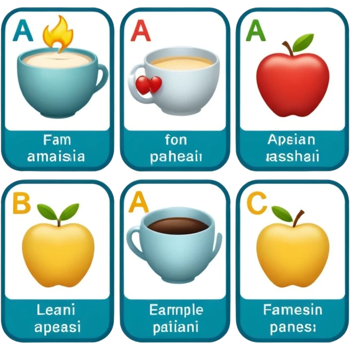 Aphasia patient cards emoji