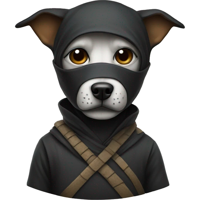 Ninja dog with mask emoji