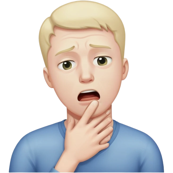 A guy being chocked emoji
