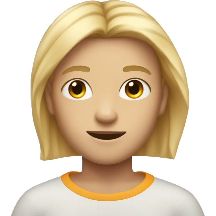 11 year old with blond middle part boy emoji