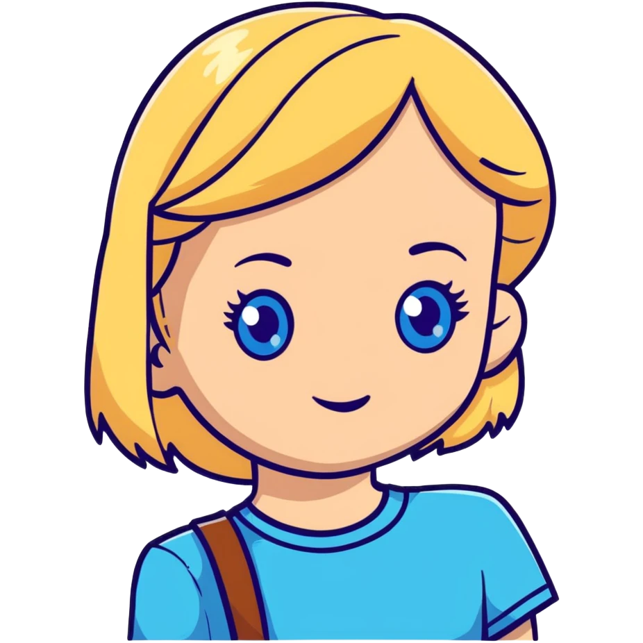 Blonde girl blue eyes  emoji