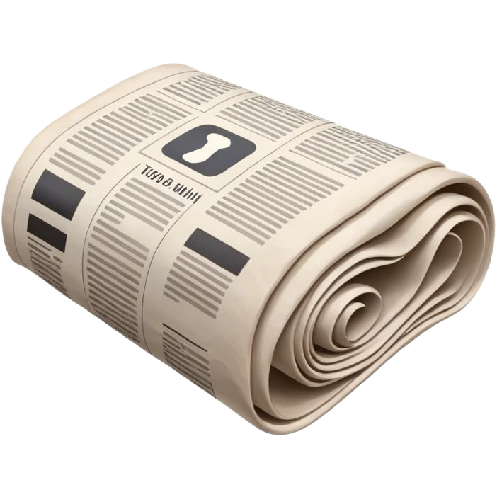 rolled newspaper emoji