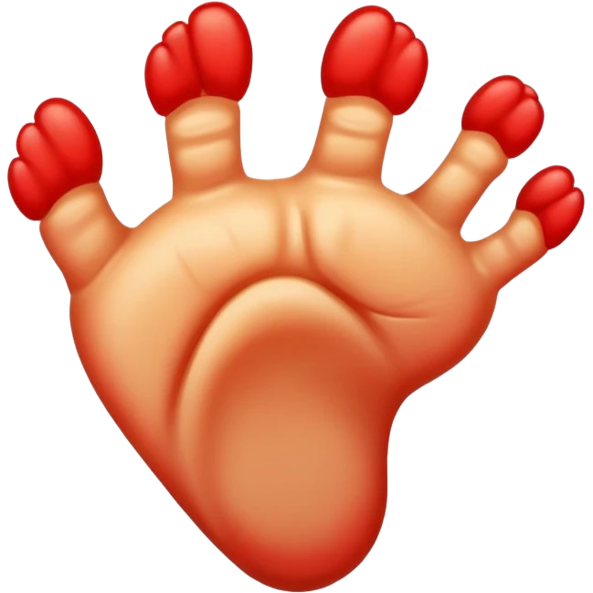 angry foot emoji