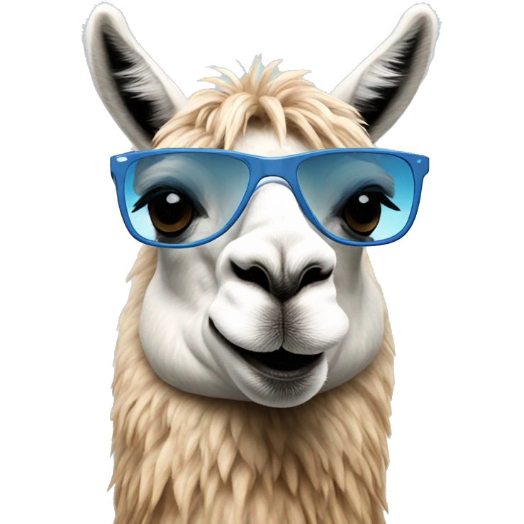 Llama in sunglasses emoji