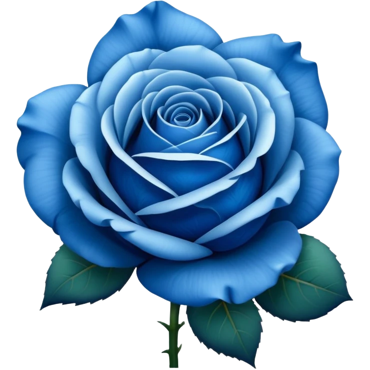 Blue rosa azul, like the classic rose emoji but with blue petals emoji
