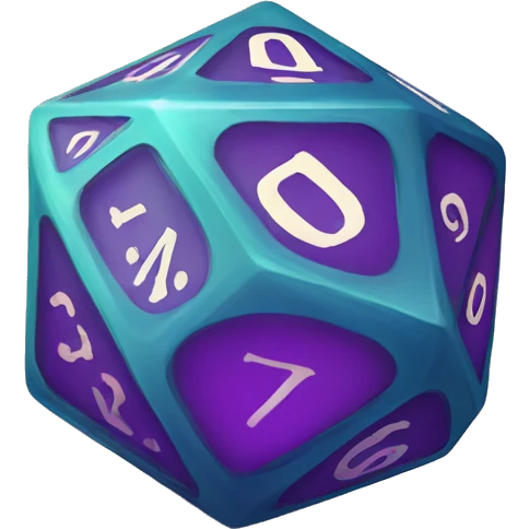 d20 dice fantasy with screen emoji