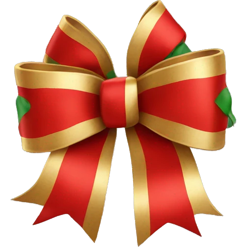 christmas bow emoji