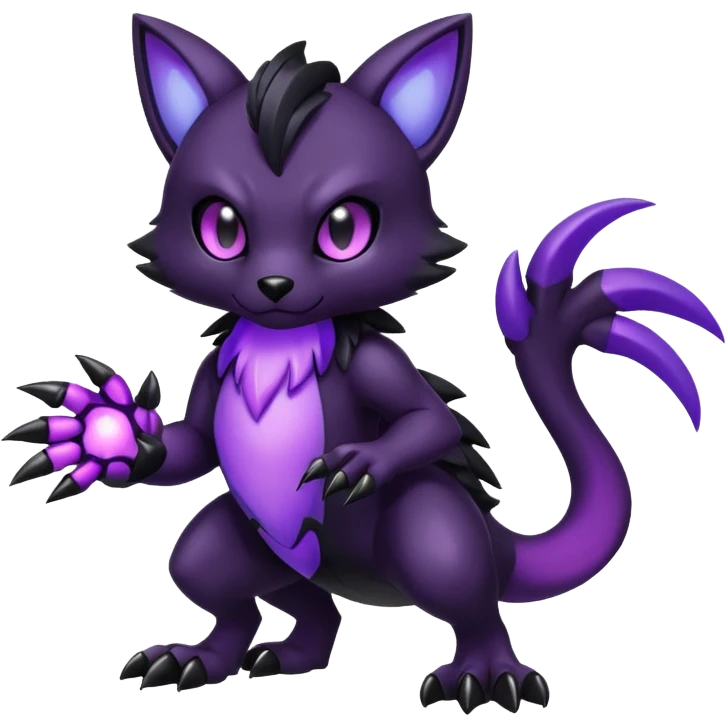 Cute cool dark animal hybrid Fakemon full body emoji